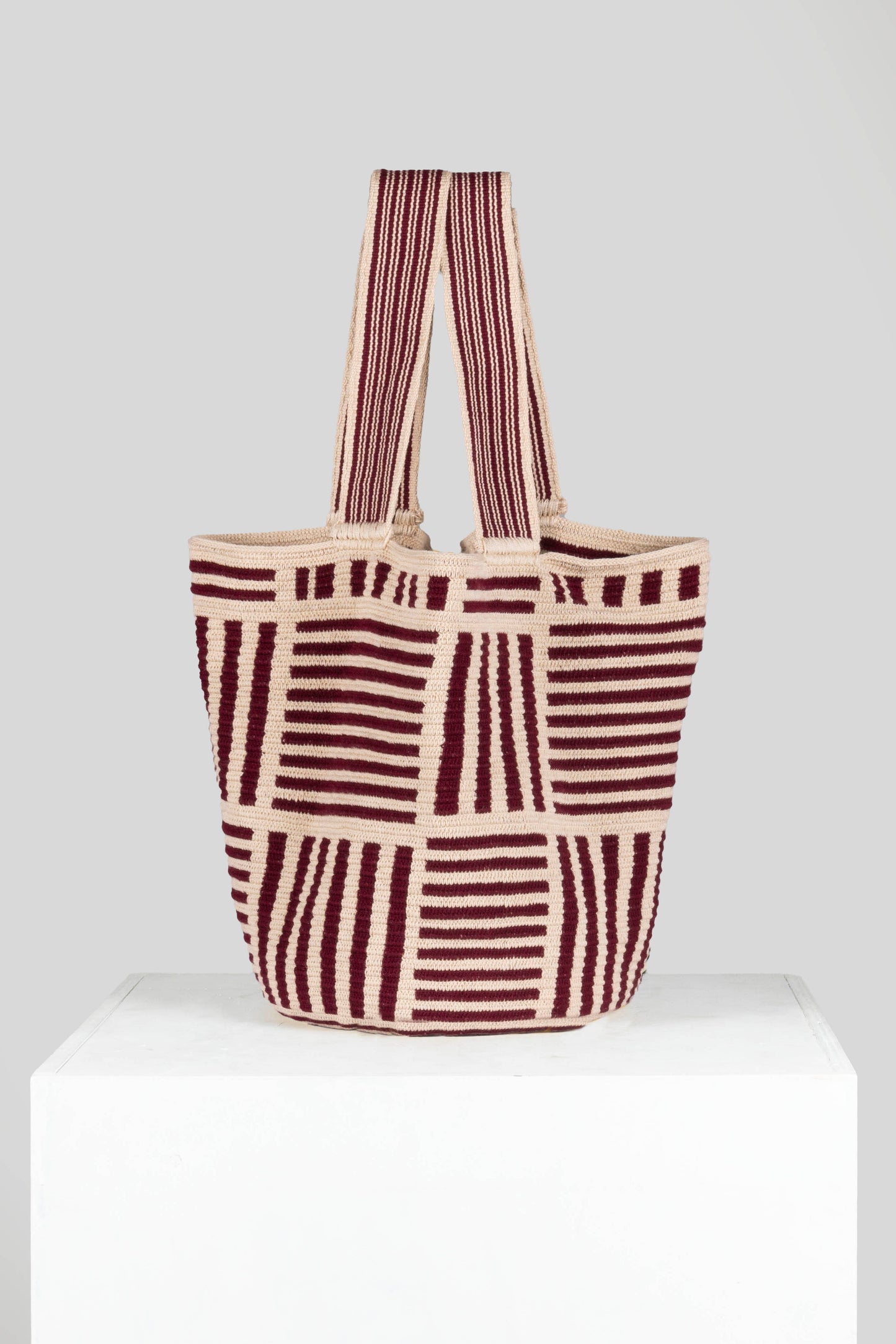 Shopper Stripe-Duo : Wine