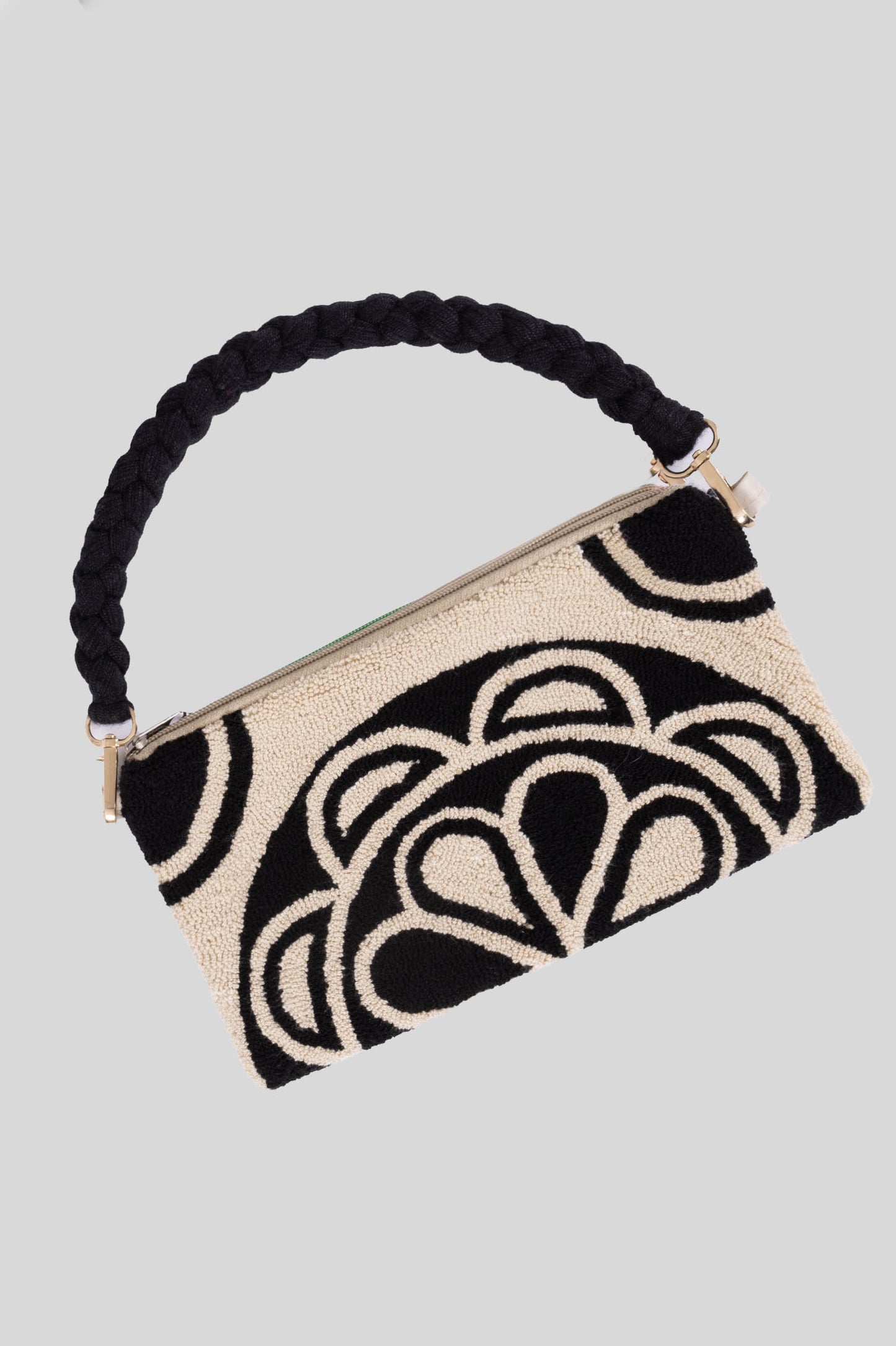 Beige & Black Optical Clutch